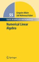 Numerical linear algebra /