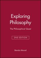 Exploring philosophy : the philosophical quest /