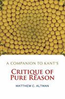 A companion to Kant's Critique of pure reason /
