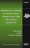 Numerical issues in statistical computing for the social scientist /