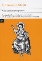 Ambrose of Milan : political letters and speeches /