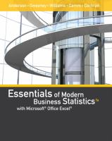 Essentials of modern business statistics with Microsoft® Office Excel® /