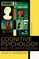 Cognitive psychology and its implications /