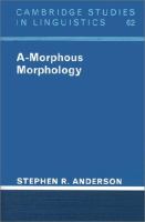 A-morphous morphology /