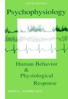 Psychophysiology human behavior and physiological response /