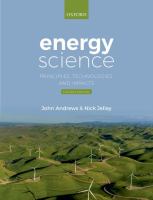 Energy science : principles, technologies, and impacts /