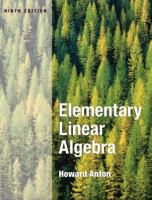 Elementary linear algebra /