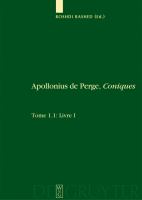 Apollonius de Perge, Coniques : texte grec et arabe /