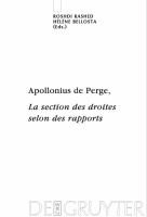 Apollonius de Perge, la section des droites selon des rapports /