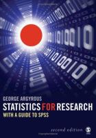 Statistics for research : with a guide to SPSS /