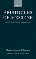 Aristocles of Messene : testimonia and fragments /