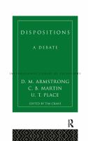 Dispositions : a debate /