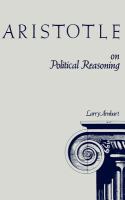 Aristotle on political reasoning : a commentary on The rhetoric /