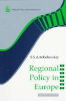 Regional policy in Europe /