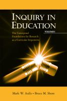 Inquiry in education /