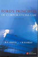 Ford's Principles of corporations law /