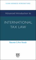 Advanced introduction to international tax law /