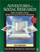 Adventures in social research : data analysis using SPSS 14.0 and 15.0 for Windows /