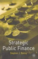 Strategic public finance /