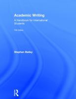 Academic writing : a handbook for international students /