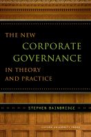 The new corporate governance in theory and practice /