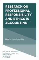 Research on Professional Responsibility and Ethics in Accounting.