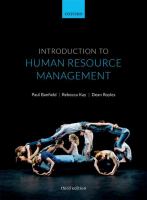 Introduction to human resource management /