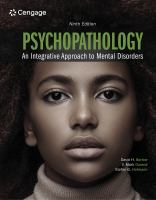 Psychopathology : an integrative approach to mental disorders /