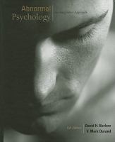 Abnormal psychology : an integrative approach /