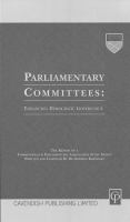 Parliamentary committees : enhancing democratic governance : a report of the Commonwealth Parliamentary Association Study Group on Parliamentary Committees and Committee Systems /