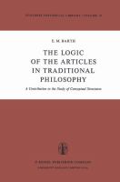 The logic of the articles in traditional philosophy : a contribution to the study of conceptual structures.