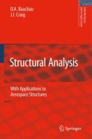 Structural analysis : with applications to aerospace structures /
