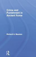 Crime and punishment in ancient Rome /