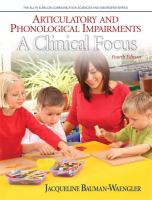 Articulatory and phonological impairments : a clinical focus /