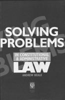 Solving problems in constitutional & administrative law /