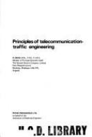 Principles of telecommunication-traffic engineering.