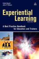 Experiential learning : a best practice handbook for educators and trainers /
