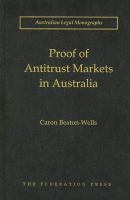 Proof of antitrust markets in Australia /