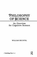 Philosophy of science : an overview for cognitive science /