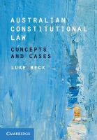Australian constitutional law : concepts and cases /