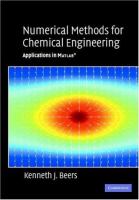 Numerical methods for chemical engineering : applications in Matlab /
