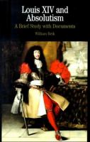 Louis XIV and absolutism : a brief study with documents /