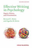 Effective writing in psychology papers, posters, and presentations /