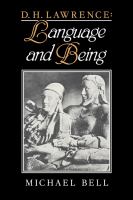 D.H. Lawrence : language and being /