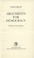 Arguments for democracy /