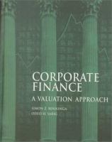 Corporate finance : a valuation approach /