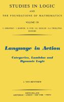 Language in action : categories, lambdas, and dynamic logic /