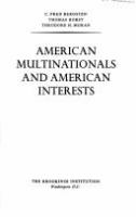 American multinationals and American interests /