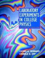Laboratory experiments in college physics /