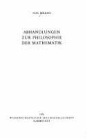 Abhandlungen zur Philosophie der Mathematik /